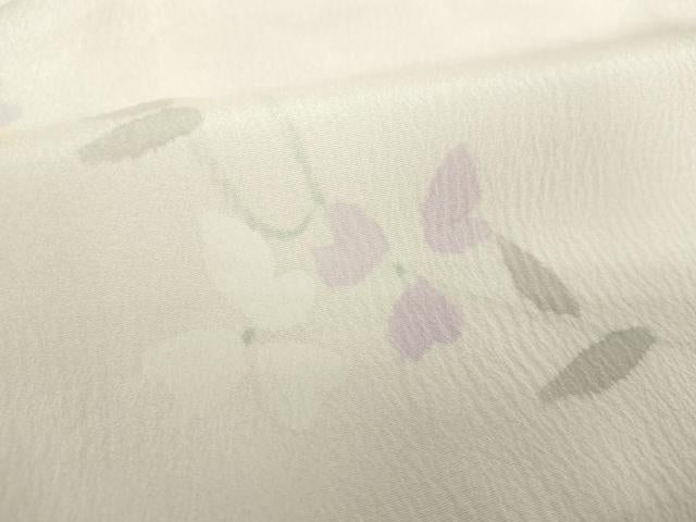 平和屋着物●上質な長襦袢　袷　手描き　草花文　暈し染め　正絹　逸品　DABA1430ps