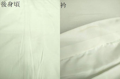 平和屋着物●上質な長襦袢　袷　手描き　休み鳥　枝梅　暈し染め　正絹　逸品　DABA1436ps