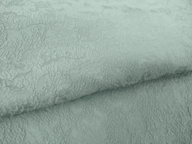 平和屋着物○上質な色無地花唐草地紋 藍鼠色 正絹 逸品