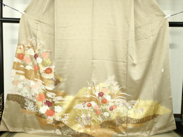 平和屋着物●豪華色留袖　駒刺繍　正倉院宝物名物裂　金彩　反端付き　正絹　逸品　未使用　DABA1464ps 平和屋着物○豪華色留袖 駒刺繍 正倉院宝物名物裂 金彩