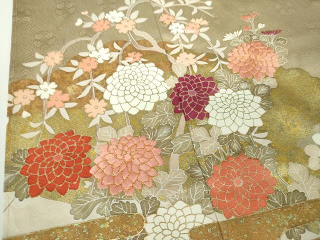 平和屋着物●豪華色留袖　駒刺繍　正倉院宝物名物裂　金彩　反端付き　正絹　逸品　未使用　DABA1464ps 平和屋着物○豪華色留袖 駒刺繍 正倉院宝物名物裂 金彩