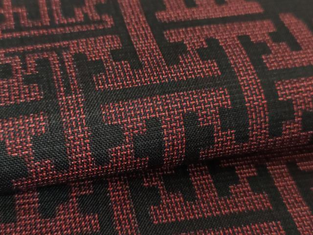 平和屋着物○本場大島紬 9マルキ 地空 雲取り文 中昌謹製