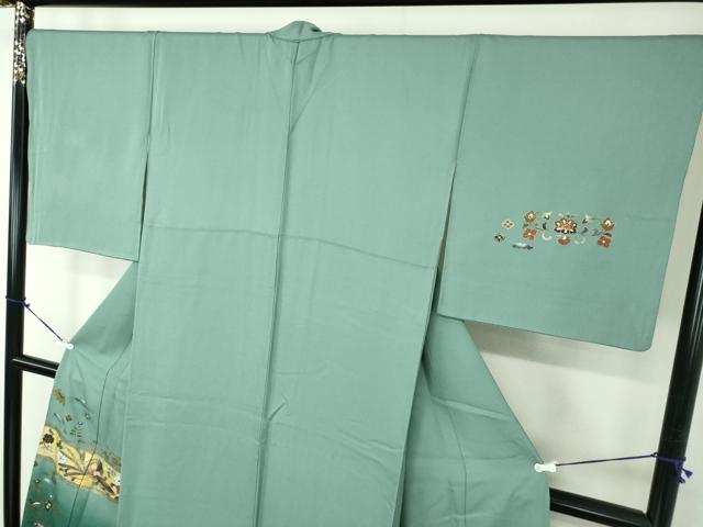 平和屋着物○訪問着 宝尽くし 更紗鳳凰花文 暈し染め 金銀彩