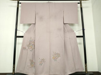 平和屋着物●中国三大刺繍　スワトウ相良刺繍　汕頭相良刺繍　総刺繍　訪問着　花文箱　金糸　正絹　逸品　DABA1481ps