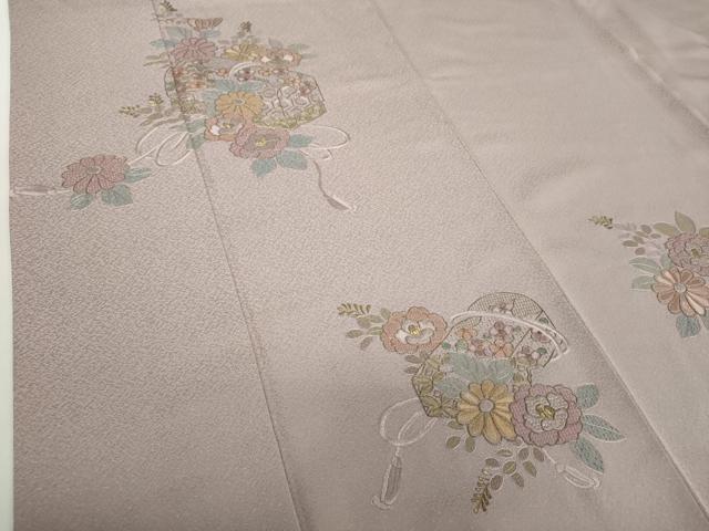 平和屋着物●中国三大刺繍　スワトウ相良刺繍　汕頭相良刺繍　総刺繍　訪問着　花文箱　金糸　正絹　逸品　DABA1481ps