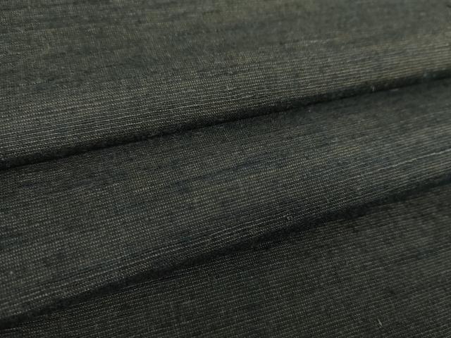平和屋着物●男性　紬　アンサンブル　長羽織　焦げ茶色　正絹　逸品　DABA1499ps