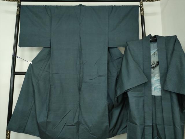平和屋着物●男性　本場大島紬　アンサンブル　長羽織　100亀甲　総詰め　正絹　逸品　DABA1518ps