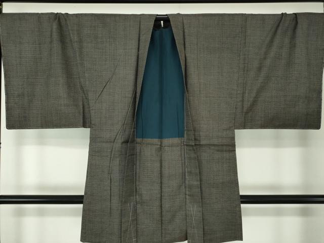平和屋着物●男性　本場大島紬　アンサンブル　キングサイズ　長羽織　100亀甲　総詰め　正絹　逸品　未使用　DABA1520ps