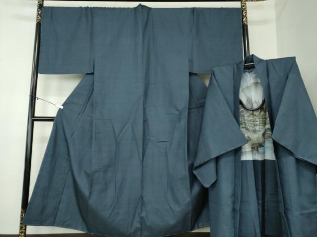 平和屋着物●男性　本場大島紬　アンサンブル　長羽織　100亀甲　総詰め　正絹　逸品　未使用　DABA1522ps