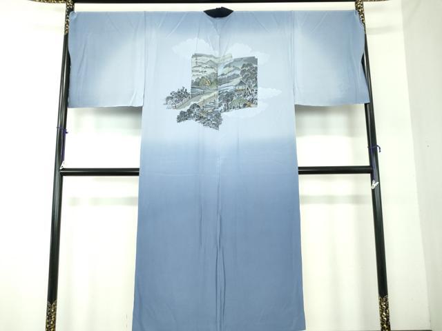 平和屋着物●男性 本場大島紬 アンサンブル・長襦袢(袷)セット キングサイズ 長羽織 100亀甲 総詰 植田とも子作 証紙付 逸品 DABA1525ps