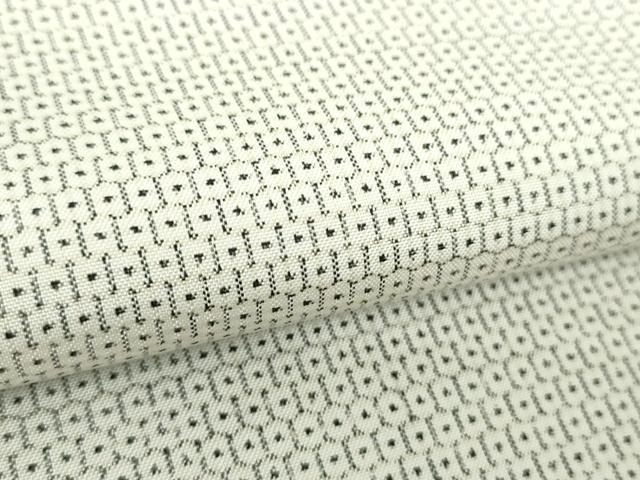 平和屋着物●本場大島紬　白大島　アンサンブル　100亀甲　総詰め　正絹　逸品　DABA1526ps