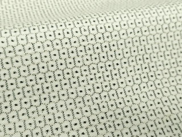 平和屋着物●本場大島紬　白大島　アンサンブル　100亀甲　総詰め　正絹　逸品　DABA1526ps
