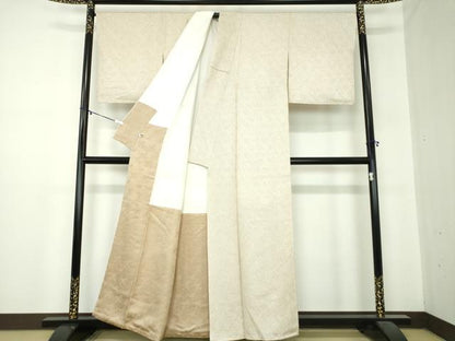 平和屋着物●大変加工の良い総絞り小紋　正絹　逸品　未使用　DABA1528ps