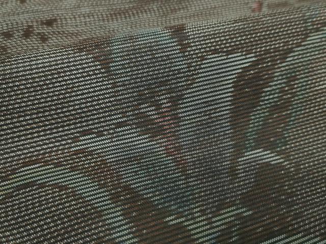 平和屋着物○本場大島紬 草花文 中昌紬織物謹製 証紙付き 正絹