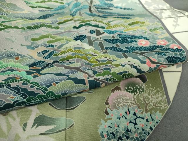 平和屋着物○本加賀友禅作家 西尾翠峰 色留袖 東福寺 正絹 逸品