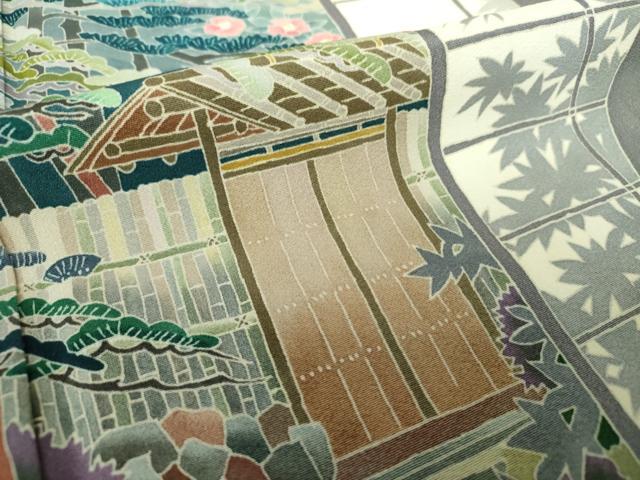 平和屋着物○本加賀友禅作家 西尾翠峰 色留袖 東福寺 正絹 逸品