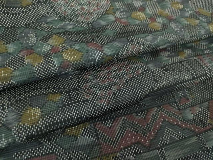 平和屋着物●本場大島紬 7マルキ 総絣 花丸文 正絹 逸品 DABA1594ps