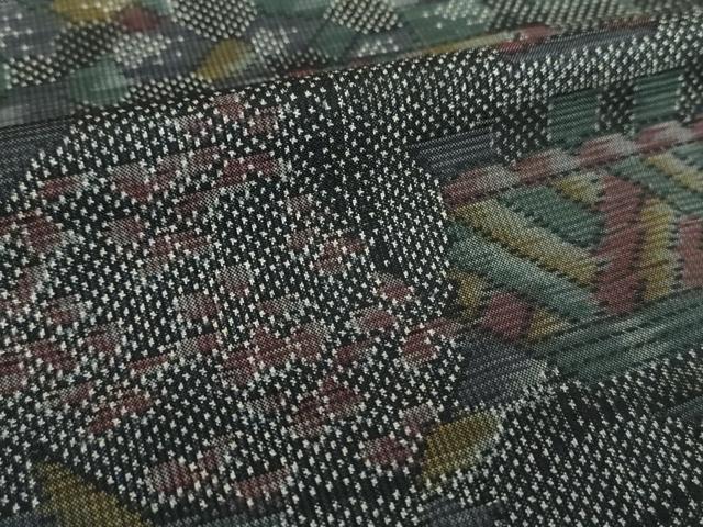 平和屋着物●本場大島紬 7マルキ 総絣 花丸文 正絹 逸品 DABA1594ps