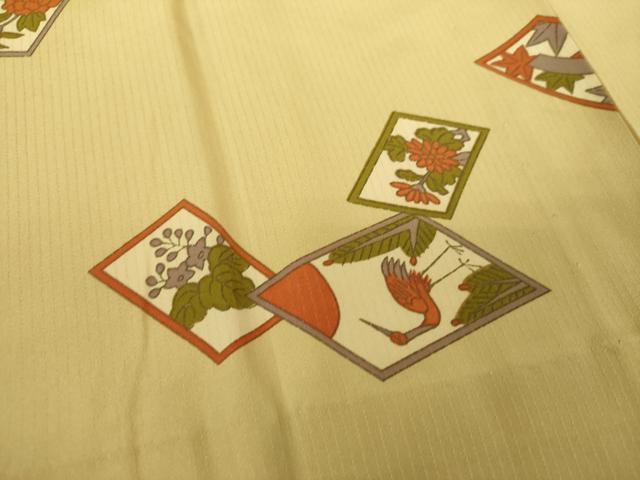 平和屋着物●上質な長襦袢　無双仕立て　花札　金彩　正絹　逸品　DABA1603ps 平和屋着物○上質な長襦袢 無双仕立て 花札 金彩 正絹 逸品 DABA1603ps