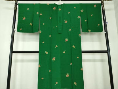 平和屋着物●上質な長襦袢　無双仕立て　お召縮緬　玩具文様　金彩　正絹　逸品　未使用　DABA1608ps