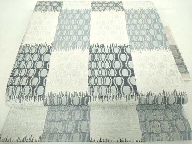 平和屋着物●つけ帯　市松文様　正絹　逸品　DABA1622ps