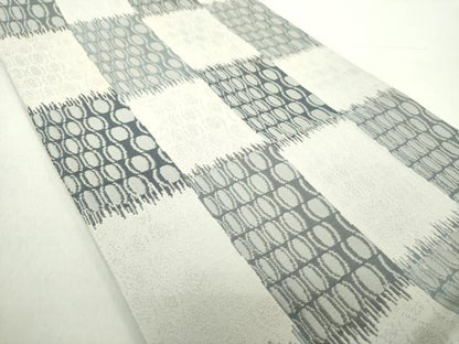 平和屋着物●つけ帯　市松文様　正絹　逸品　DABA1622ps
