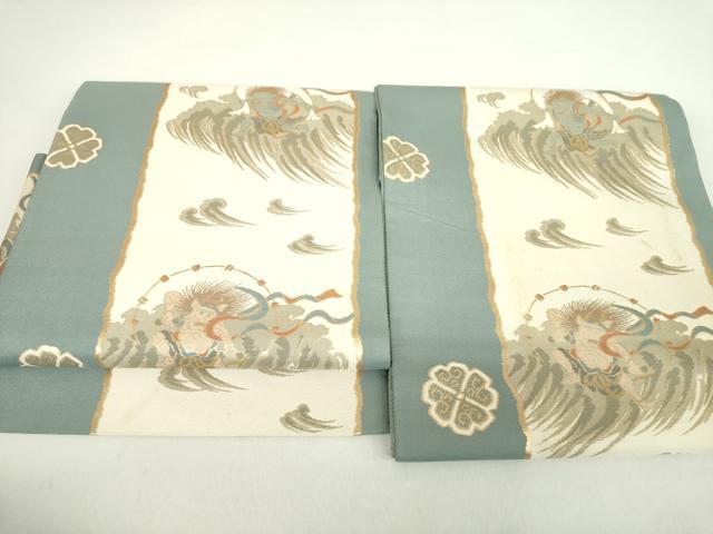 平和屋着物●つけ帯　風神雷神　金糸　正絹　逸品　DABA1623ps