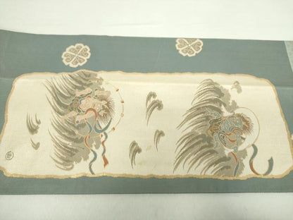 平和屋着物●つけ帯　風神雷神　金糸　正絹　逸品　DABA1623ps