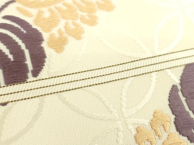 平和屋着物●俵屋　人間国宝　喜多川平朗  有職織物　つけ帯　唐織　花菱文　正絹　逸品　DABA1624ps