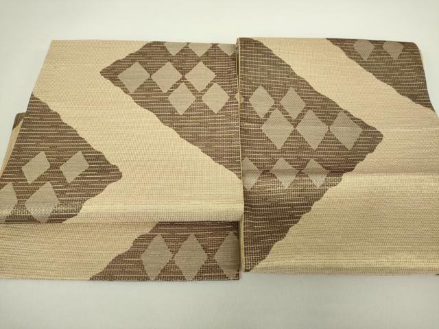 平和屋着物●つけ帯　菱文　金糸　正絹　逸品　DABA1629ps