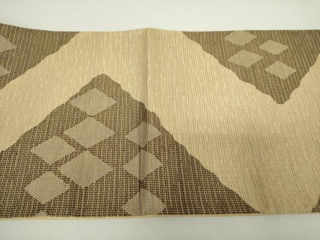 平和屋着物●つけ帯　菱文　金糸　正絹　逸品　DABA1629ps