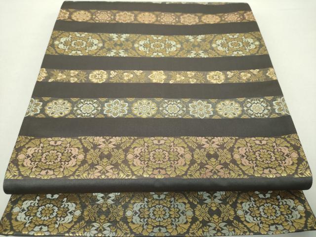 正絹 袋帯 六通柄 蔭山織物 箔屋清兵衛 正絹錦織 逸品 美品 正絹 袋帯 六通柄 蔭山織物 箔屋清兵衛 正絹錦織 逸品 美品