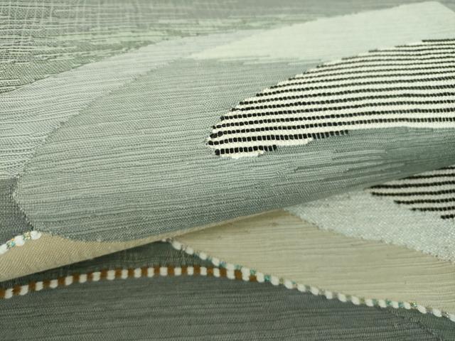 平和屋着物○太鼓柄袋帯 スリーシーズン帯 春 夏 秋 櫛織り 霞