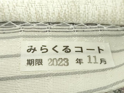 平和屋着物●両面　六通柄袋帯　唐織　網目花文　金銀糸　正絹　逸品　未使用　DABA1652ps