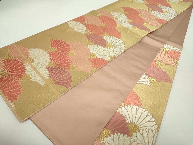 平和屋着物○西陣 川島織物 六通柄 本袋帯 唐織 菊青海波