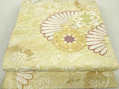 平和屋着物●六通柄袋帯　唐織　紀宮誕生　御香染　宮紫　瀬音　金糸　正絹　逸品　DABA1667ps