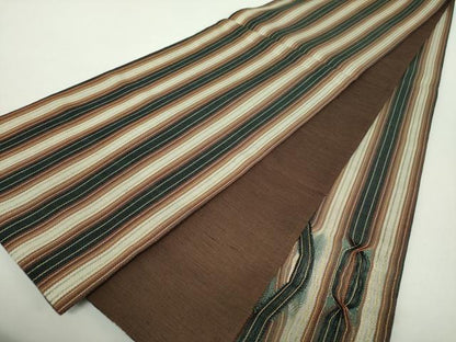 平和屋着物●太鼓柄袋帯　変わり間道　金糸　ますいわ屋扱い　正絹　逸品　DABA1669ps