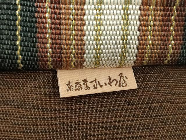 平和屋着物●太鼓柄袋帯　変わり間道　金糸　ますいわ屋扱い　正絹　逸品　DABA1669ps 平和屋着物○太鼓柄袋帯 変わり間道 金糸 ますいわ屋扱い 正絹