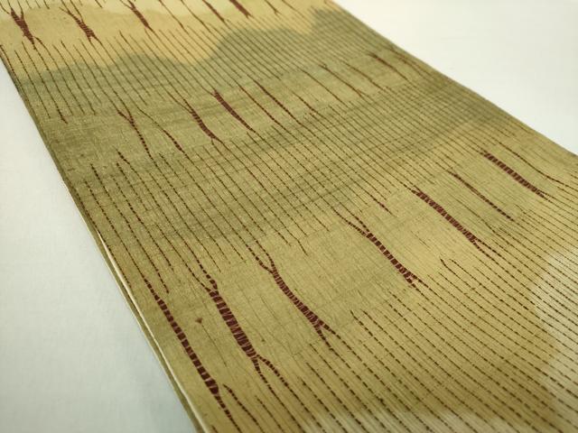平和屋着物●両面　全通柄袋帯　紬地　竜巻絞り　霞文　正絹　逸品　DABA1674ps