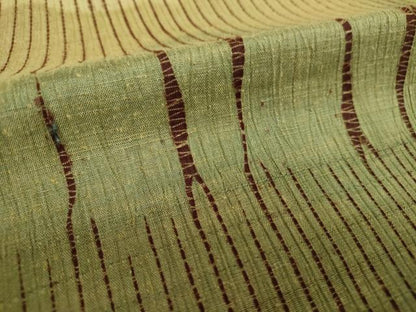平和屋着物●両面　全通柄袋帯　紬地　竜巻絞り　霞文　正絹　逸品　DABA1674ps
