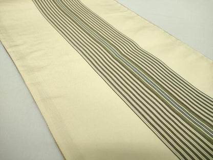 平和屋着物●両面　全通柄袋帯　紬地　竜巻絞り　霞文　正絹　逸品　DABA1674ps