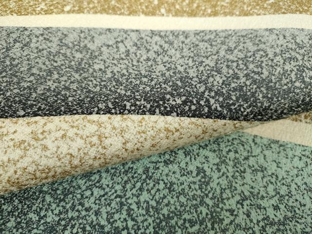 平和屋着物●太鼓柄袋帯　作家物　霞文　銀通し地　正絹　逸品　未使用　DABA1676ps