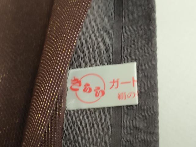 平和屋着物●太鼓柄袋帯　刺繍　桃山結幡　流水草葉文　金銀彩　正絹　逸品　DABA1683ps