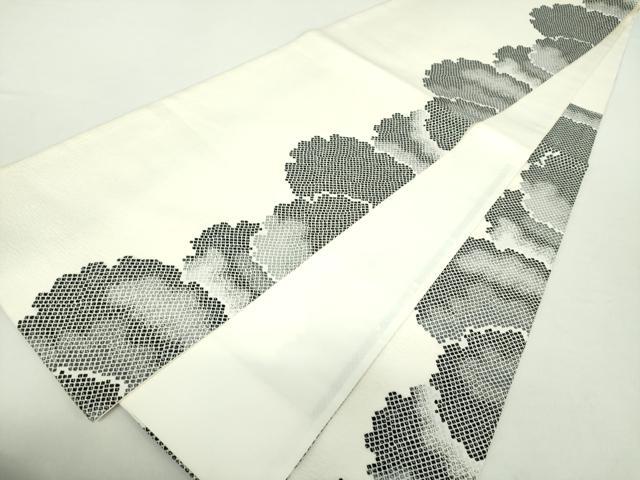平和屋着物●六通柄袋帯　雪輪鹿の子文　正絹　逸品　DABA1684ps 平和屋着物○六通柄袋帯 雪輪鹿の子文 正絹 逸品 DABA1684ps