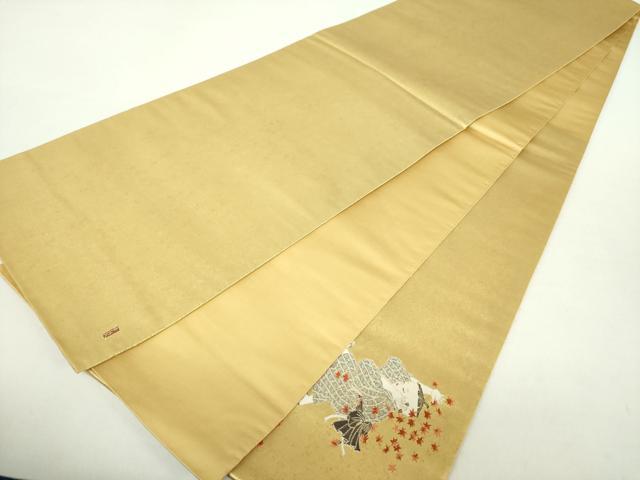 平和屋着物●加賀友禅の巨匠　初代　由水十久　西陣　長嶋成織物　ながしま帯　太鼓柄袋帯　城下町　本金箔　引箔　正絹　逸品　DABA1690ps