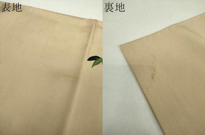 平和屋着物●爪掻き本綴れ　太鼓柄袋帯　草花文　金銀糸　正絹　逸品　DABA1693ps