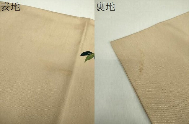 平和屋着物●爪掻き本綴れ　太鼓柄袋帯　草花文　金銀糸　正絹　逸品　DABA1693ps
