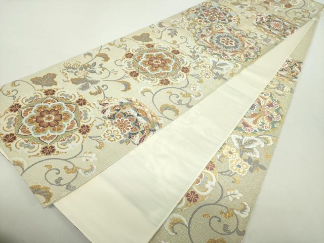 平和屋着物○六通柄袋帯 唐織 砂金箔 正倉院鳳凰更紗