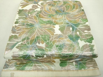 平和屋着物●西陣　川島織物　六通柄　本袋帯　菊文　乱菊　金銀糸　正絹　逸品　DABA1698ps