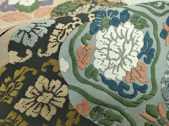 平和屋着物●六通柄袋帯　唐織　唐万華　鳳凰更紗花文　正絹　逸品　DABA1699ps